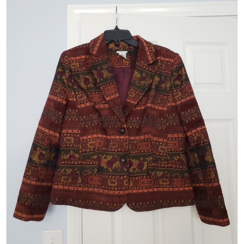 Evelyn Womans Blazer Size 12 Burgundy, Short